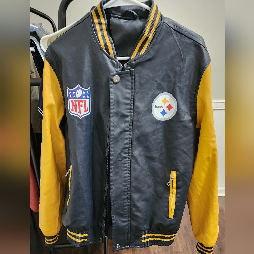 New Steelers Leather bomber Jacket